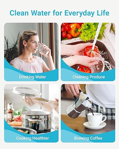 Miniatura 8 de AQUA CREST Filtro de agua para grifo, repuesto para filtro Brita, sistema de filtración de agua del grifo Brita Faucet 36311, FR-200, filtro