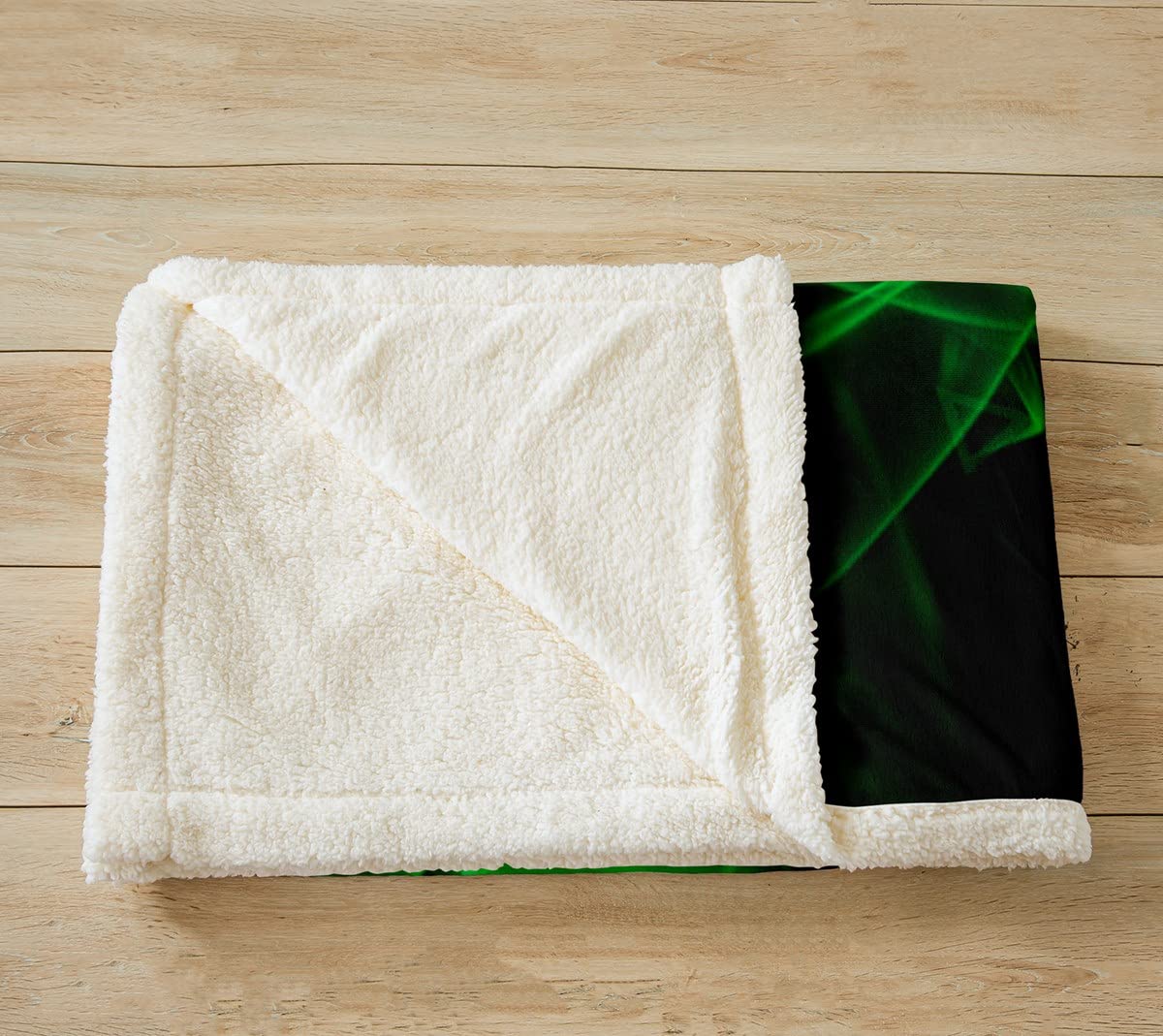 Tbrand Jugend Gamepad Kuscheldecke Kinder Gamer Decke 150x200cm für Jungen Mädchen Spiel Controller Wohndecke Moderne Spielekonsole Geometrie Grün Schwarz