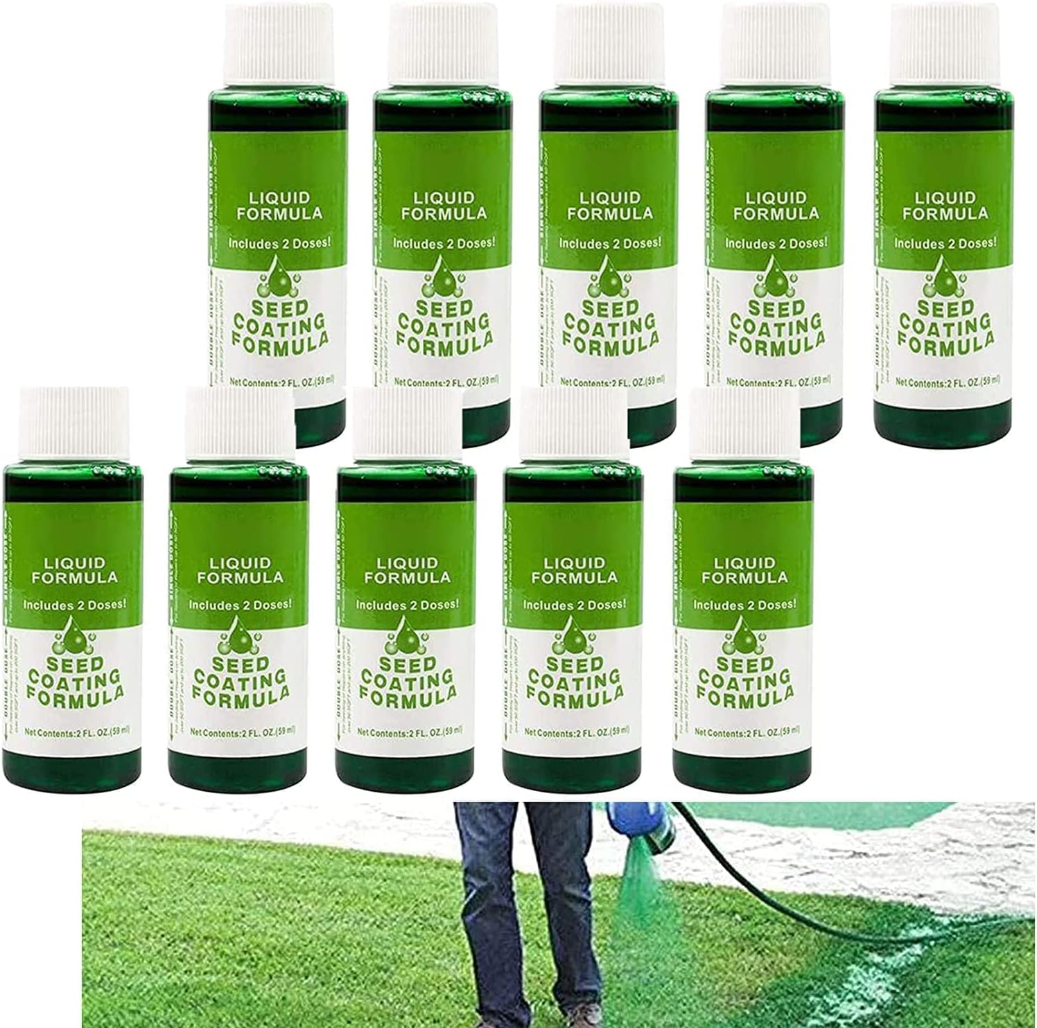 Green Grass Paint for Lawn Seed Spray Liquid Grass Shrub Renew