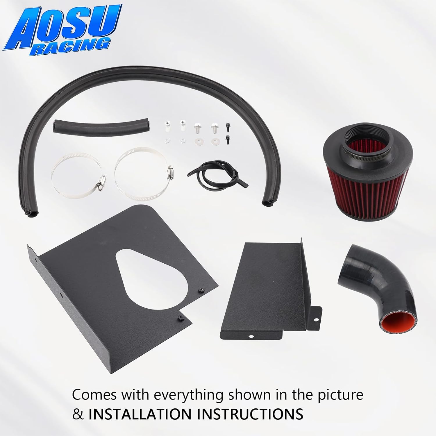 Cold Air Intake Kit Compatible with 2008-2012 Audi A4/A5 B8 1.8T/2.0T, Improved Airflow & Power, More Aggressive and Sporty Induction Sound