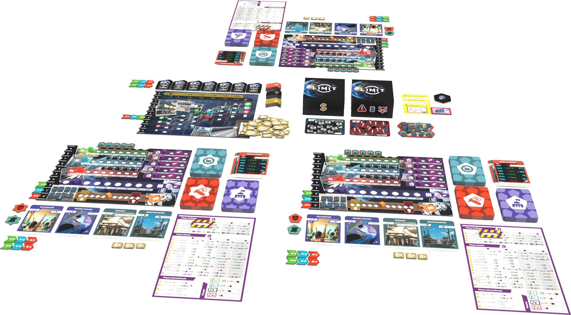 Blackrock Games Limit – Jeu de Société Stratégique et de Civilisation | 1 à 6 Joueurs | Dès 13 Ans | Gérez Politique, Ressources et Crises Mondiales | Ludonaute