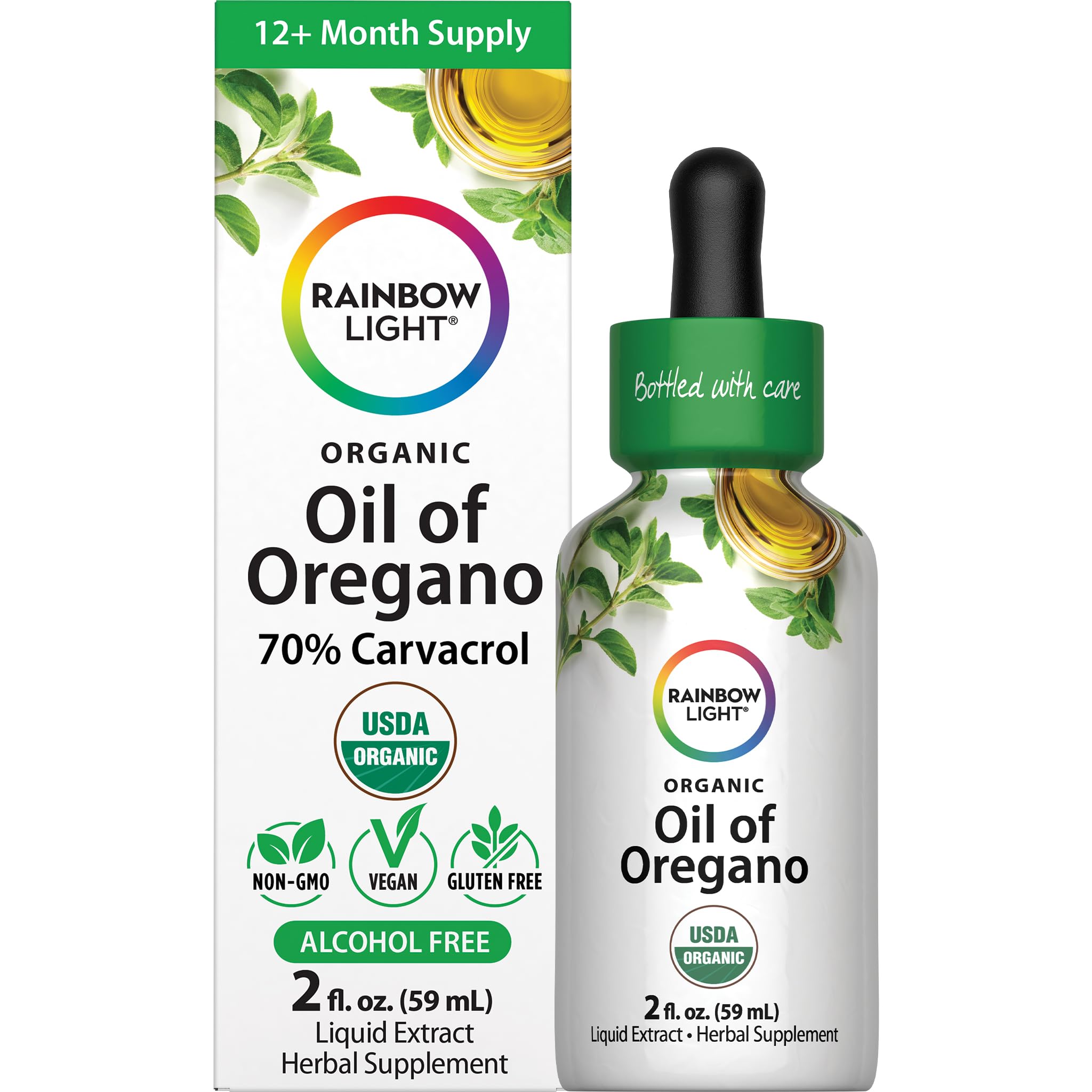 Rainbow Light Oil of Oregano Drops | 2 Fl Oz | USDA Organic