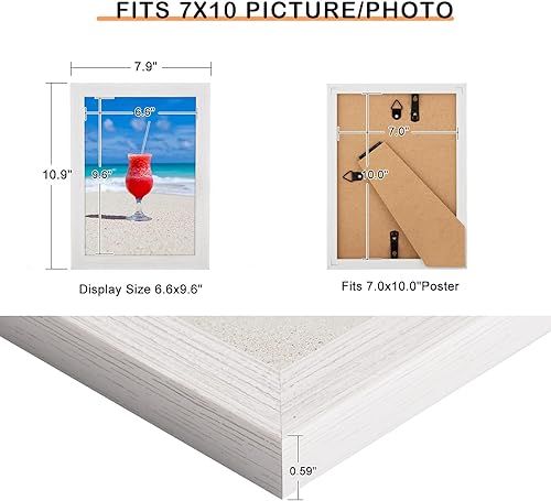 Vista 339 de Marco gris rústico de 18 x 24 pulgadas, marco para póster de 18 x 24 pulgadas, color gris envejecido, grande, retro, natural, 24 x 18 pulgadas