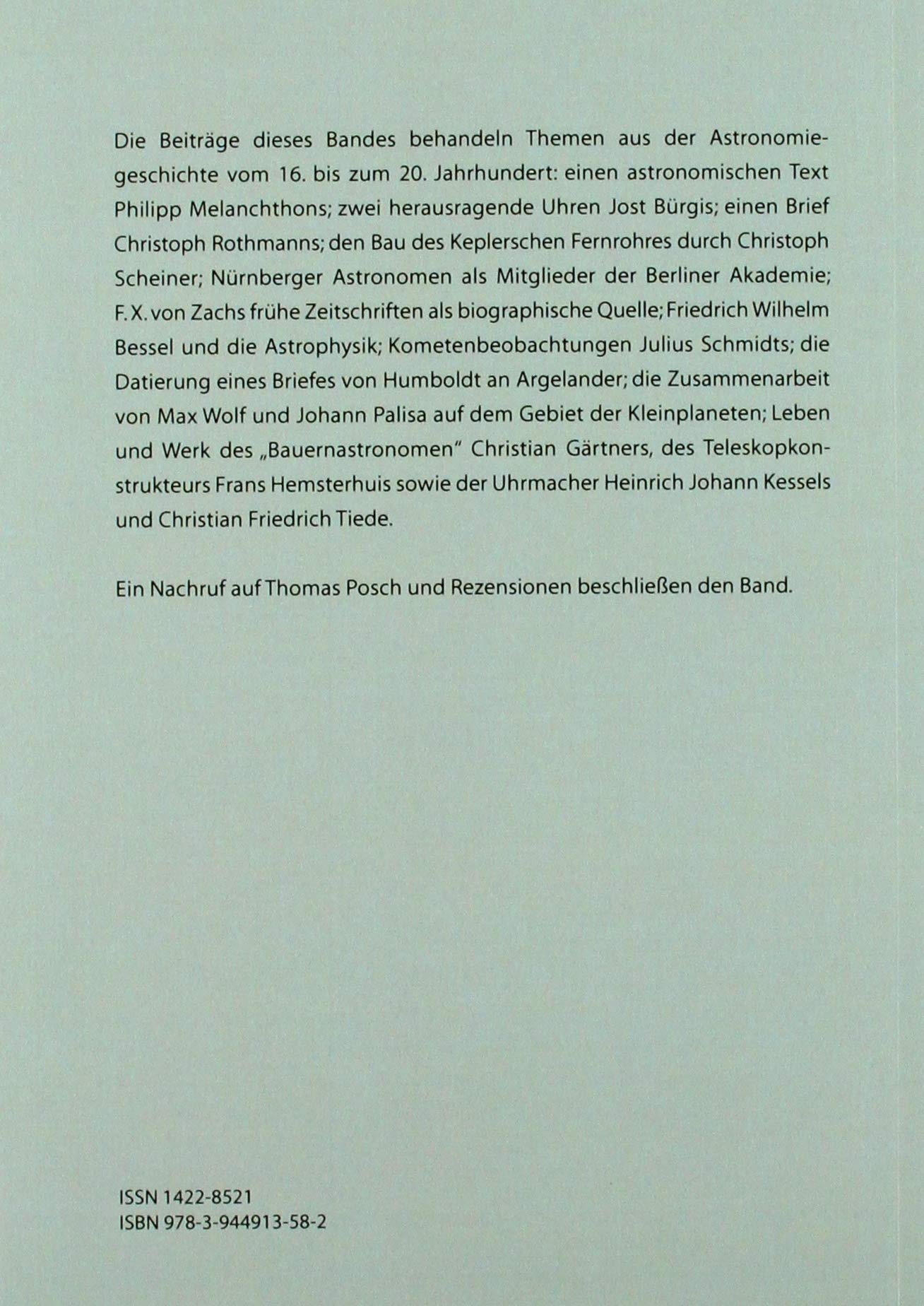 Beiträge zur Astronomiegeschichte: Band 14: 66