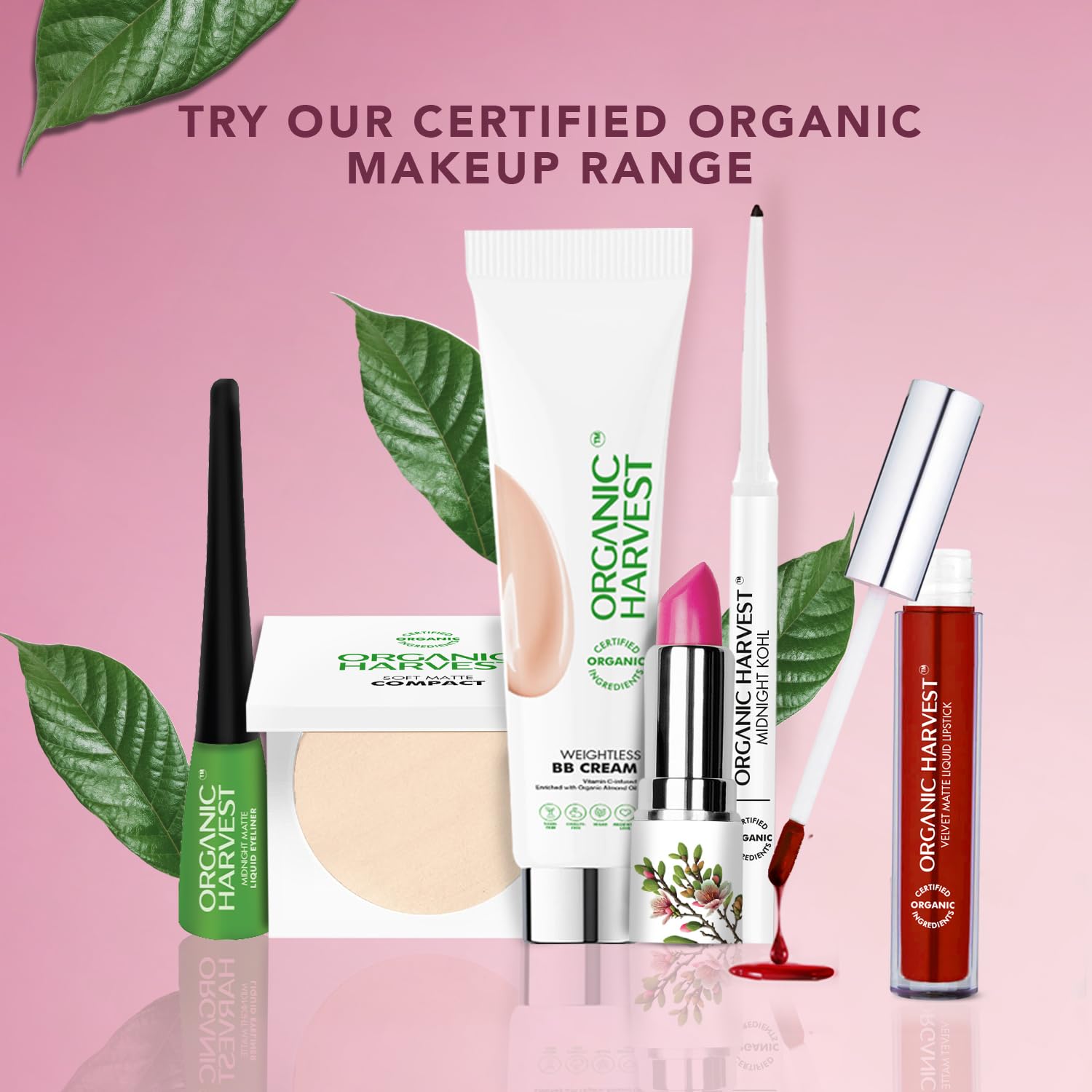 Organic Harvest Moisture Matte Lipstick – Cherry Red | langanhaltender roter, cremiger matter Lippenstift | feuchtigkeitsspendende Formel | zertifiziertes Bio-Make-up | tierversuchsfrei & vegan, 4 g