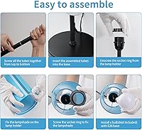 Vista 16 de FRIDEKO HOME Paquete de 2 lámparas de pie para sala de estar, colores regulables, temperatura y brillo, lámpara de pie moderna con control remoto