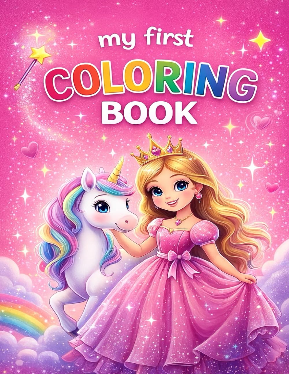 COLORING BOOK FOR GIRLS 1-3 YEAR'S OLD!