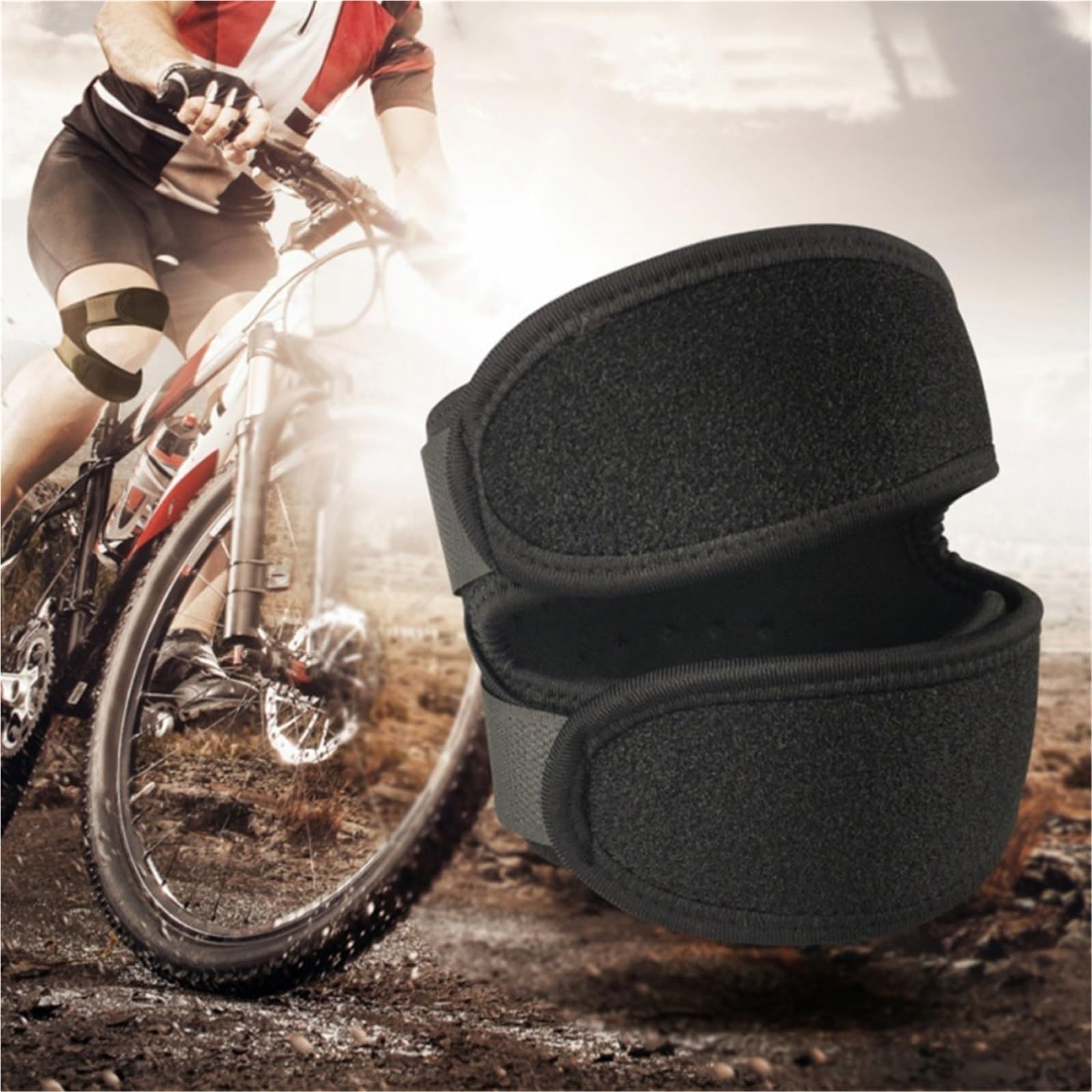 1 pz Sport Ginocchio Pad Rotula Benda Elastica Benda Fascia Calcio Basket Fitness Sport Corsa Ginocchio Brace Strumento, Grigio, M