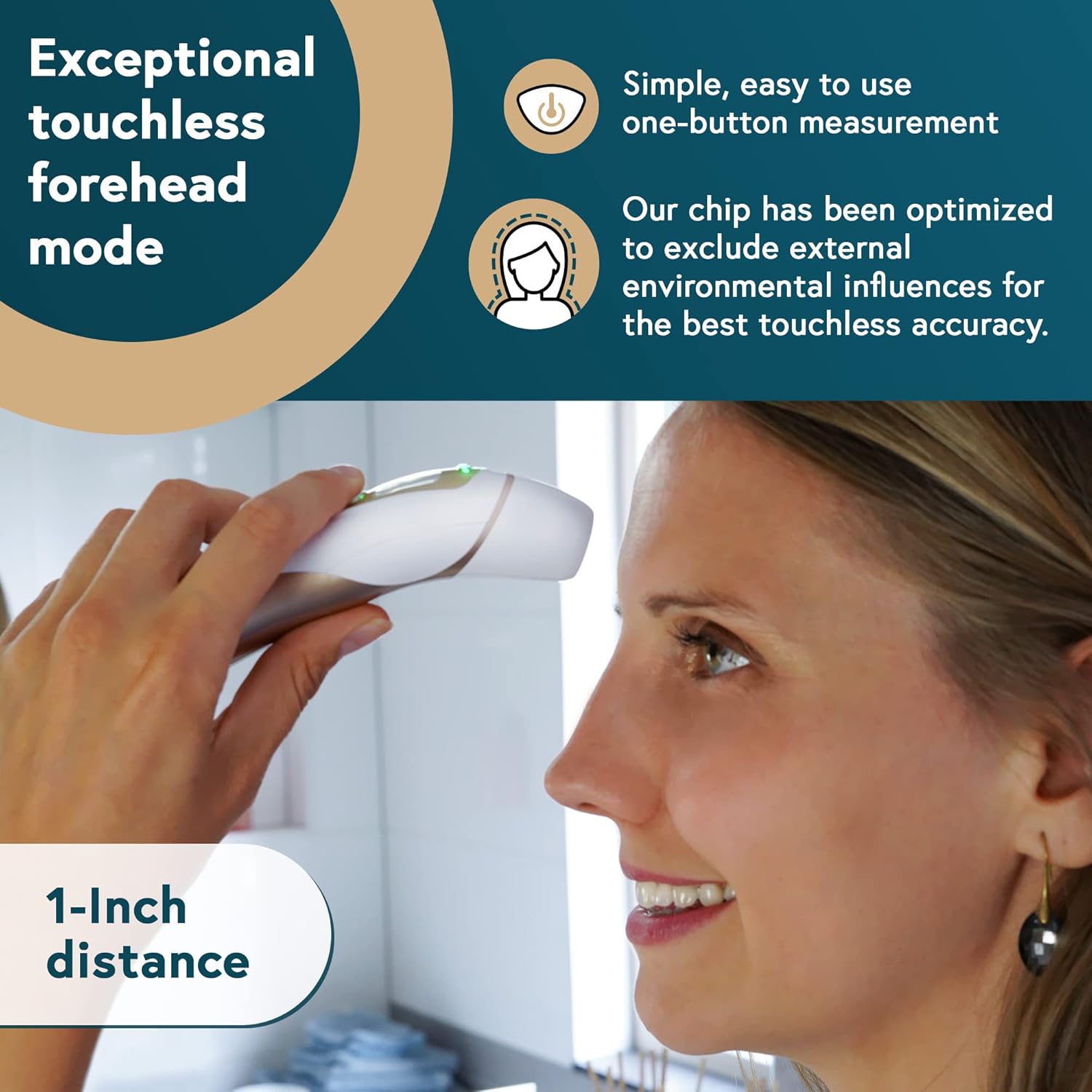 IPROVEN No-Touch Forehead Thermometer for Adults, Kids, Babies [Superior Accuracy, Upgraded Fever Alarm, Quiet Vibration Alerts] Digital Infrared Baby Thermometer with Ear Mode, Hypothermia Alarm : Health & Household