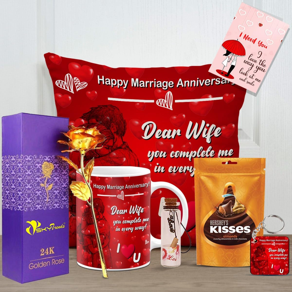 SKYTRENDS Gifts Pack For Wife Anniversary, Wife Birthday Gifts Chocolate Gift Combo Pack For Birthday Chocolate Gifts Hamper-02