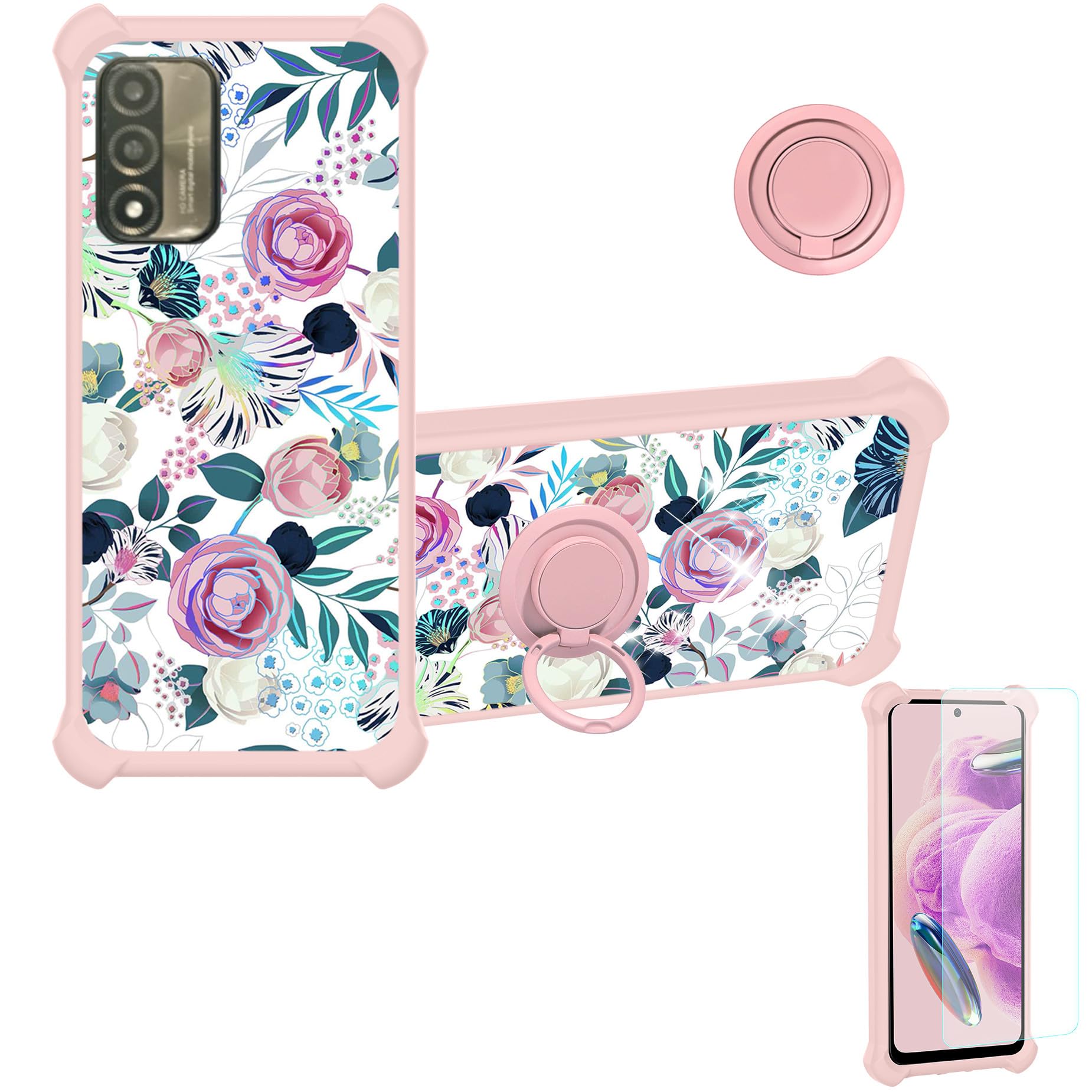 jioeuinly Vortex Hd65 Ultra Case Compatible for Vortex Hd65 Ultra Phone Case Cover [with Tempered Glass Screen Protector][Hard PC + Soft Silicone][