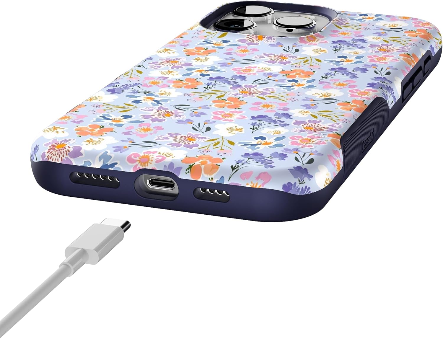 Casely iPhone 16 Pro Max Case | Poppy Meadows | Pastel Floral | Bold Protective Design | Compatible with MagSafe - Image 8