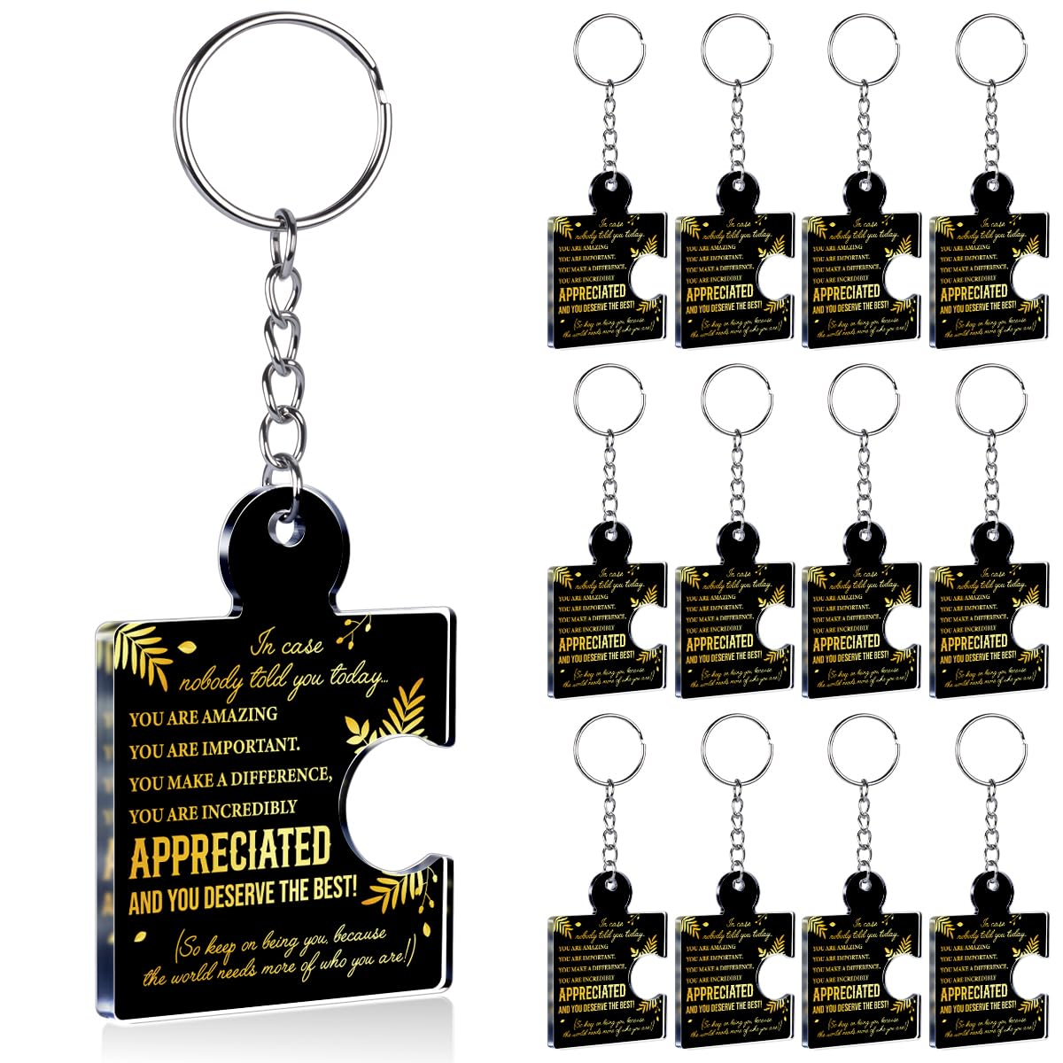 Team Appreciation Gifts Bulk Thank You Keychains for Coworkers
