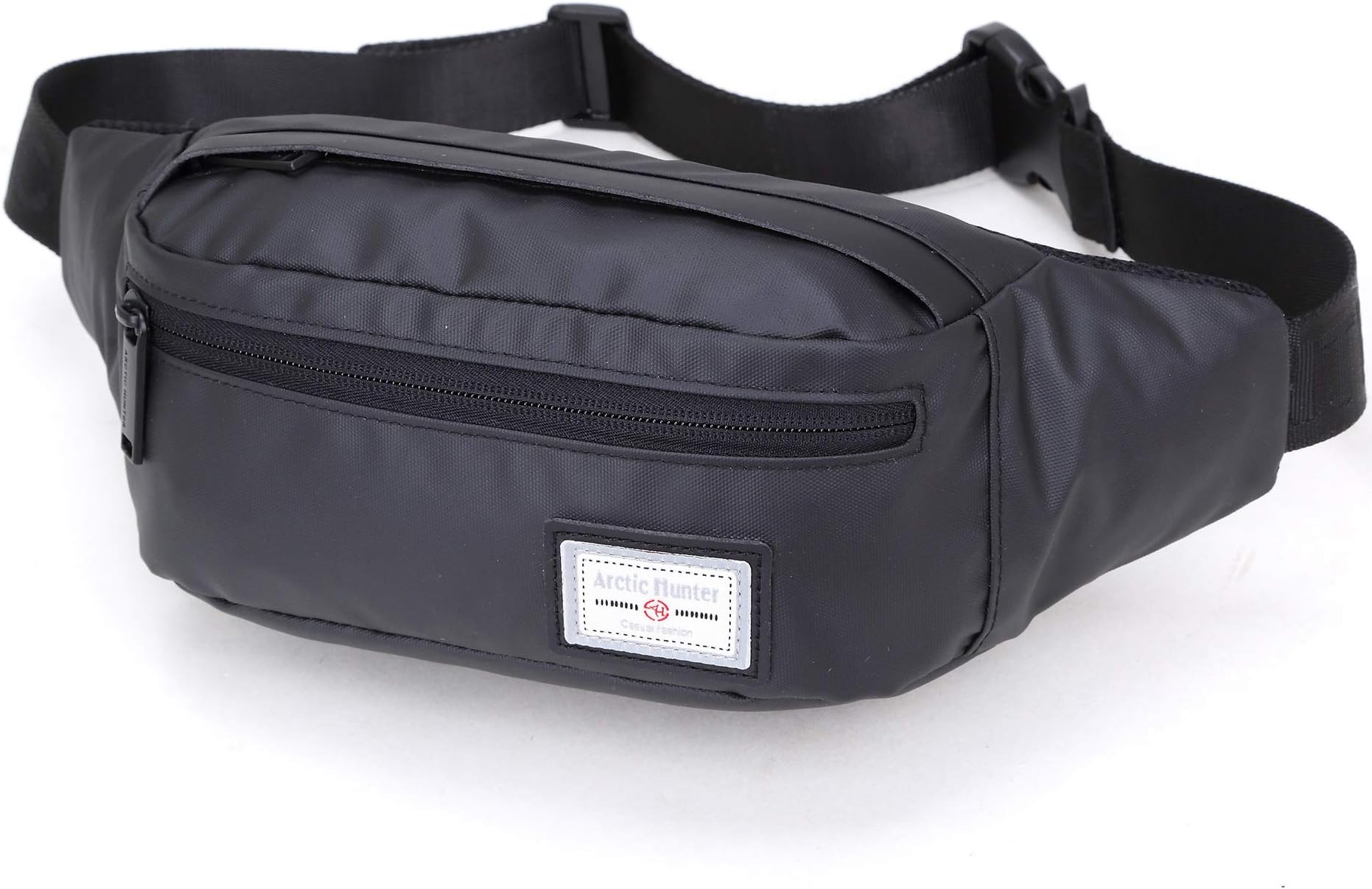 Casual Waist Bag, Breathable Waterproof Chest Water Pack Money Phone, Dual Pocket Belt Pack - Black