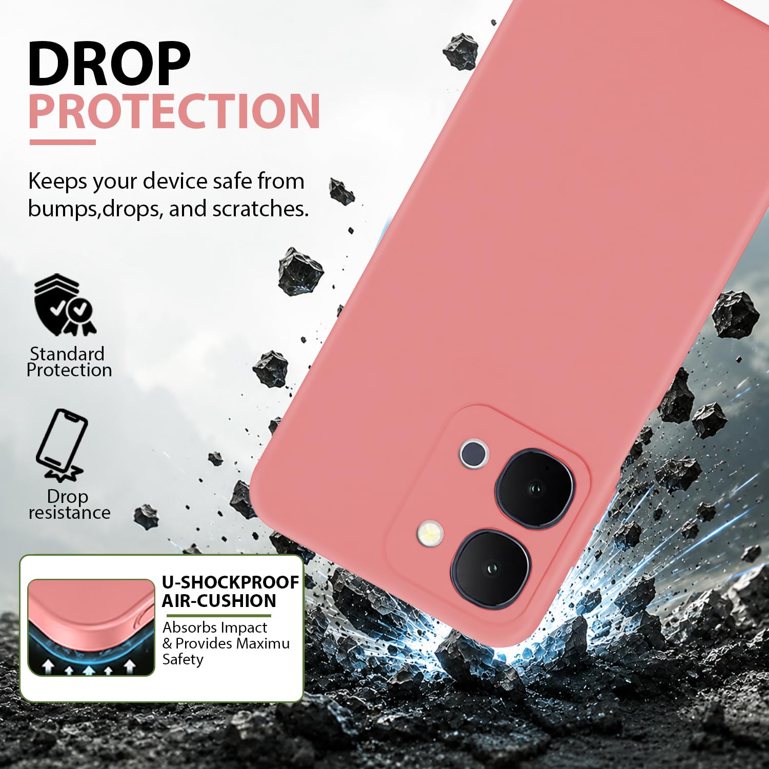 KACA Silicone Case for iQOO Z11X / Vivo T5X -2