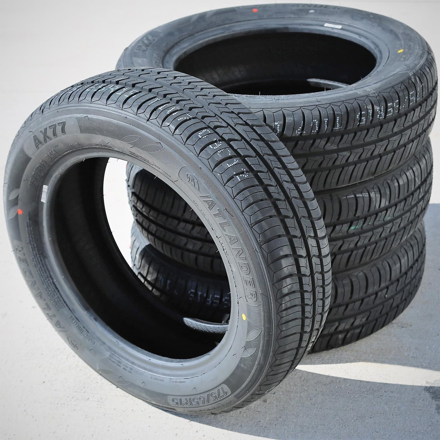 Atlander AX-77 All-Season Passenger Car Touring Radial Tire-175/65R15 175/65/15 175/65-15 84H Load Range SL 4-Ply BSW Black Side Wall UTQG 560AA