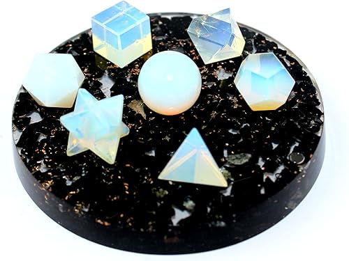 Miniatura 3 de Wow A++ - Juego de 7 piedras de geometría sagrada platónica sólida de calidad superior con bolsa de terciopelo, atractiva limpieza vitalidad