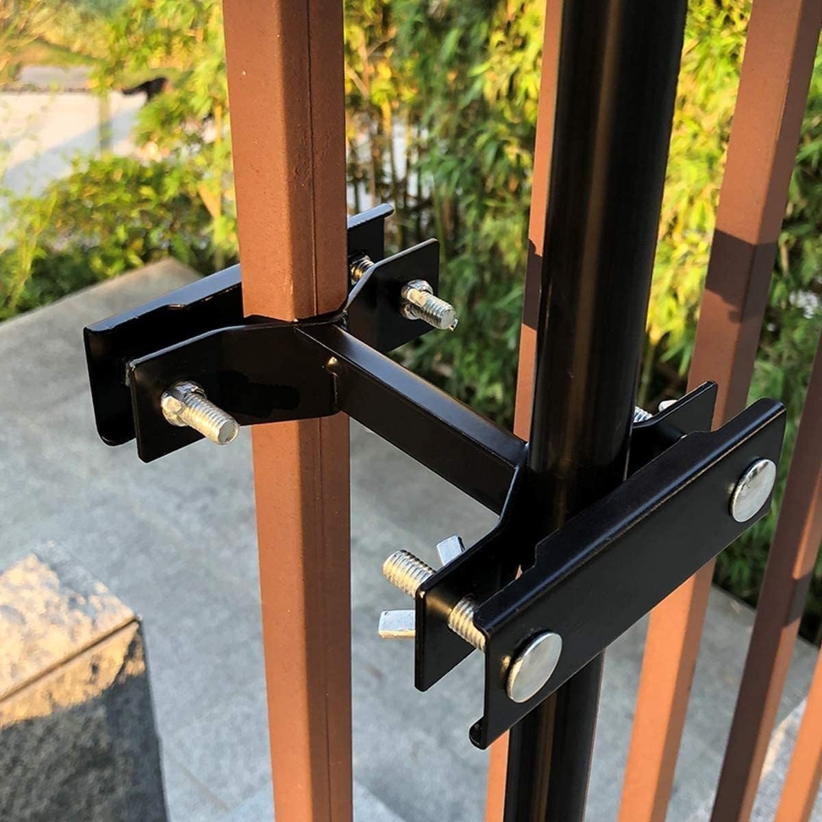 ANGIRSFPO 3 Pack Black Deck Umbrella Mount,Deck Mount Umbrella Holder for Deck Railing, Patio Heavy Duty Adjustable Metal Umbrella Stand Outdoor Base Attaches to Railing, Outdoor Courtyard