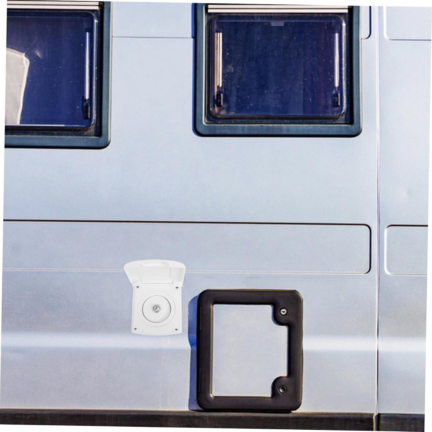 GLEAVI 1 Set Rv Fill Hatch with Dustproof Freshwater Inlet for Outdoor Camping Campers Trailers and Motorhomes
