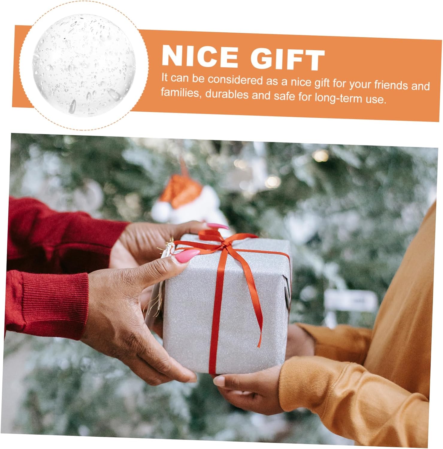 PRETYZOOM Crystal Ball Decor Smooth Bubble Glass Home Decorative Ornaments for Crafts Photography and Feng Shui 6 Inch Glass Sphere for Tabletop Display