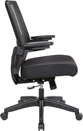 Miniatura 24 de Space Seating 867 Series - Silla de administrador ajustable con respaldo de malla transpirable, soporte lumbar y brazos abatibles acolchados,
