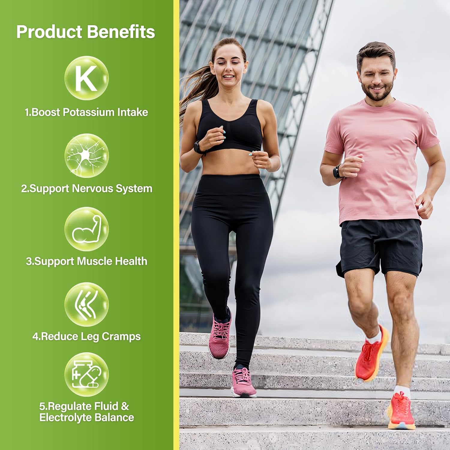 Potassium Citrate 1000mg, Potassium Supplement for Leg Cramps, Muscle & Heart Health, Vegan, Non-GMO, Gluten Free, 90 Capsules - Image 5