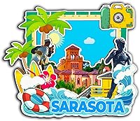 Vista 1 de Imán de madera para nevera de Sarasota, Florida, Estados Unidos, 3D, monumentos, viajes, coleccionables, recuerdos, decoración hecha a mano -2668