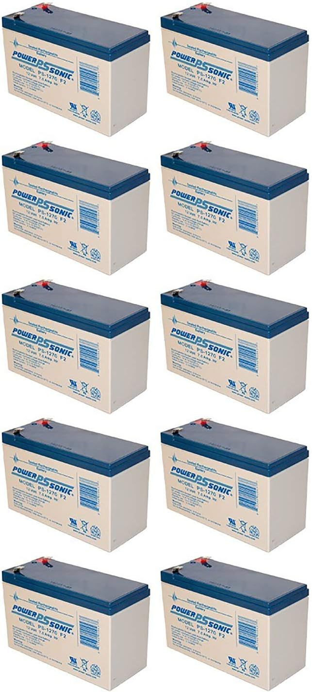 12V, 7Ah, AGM, F2 Terminal, Replacement Battery Compatible with OneAC 1300-10 Pack