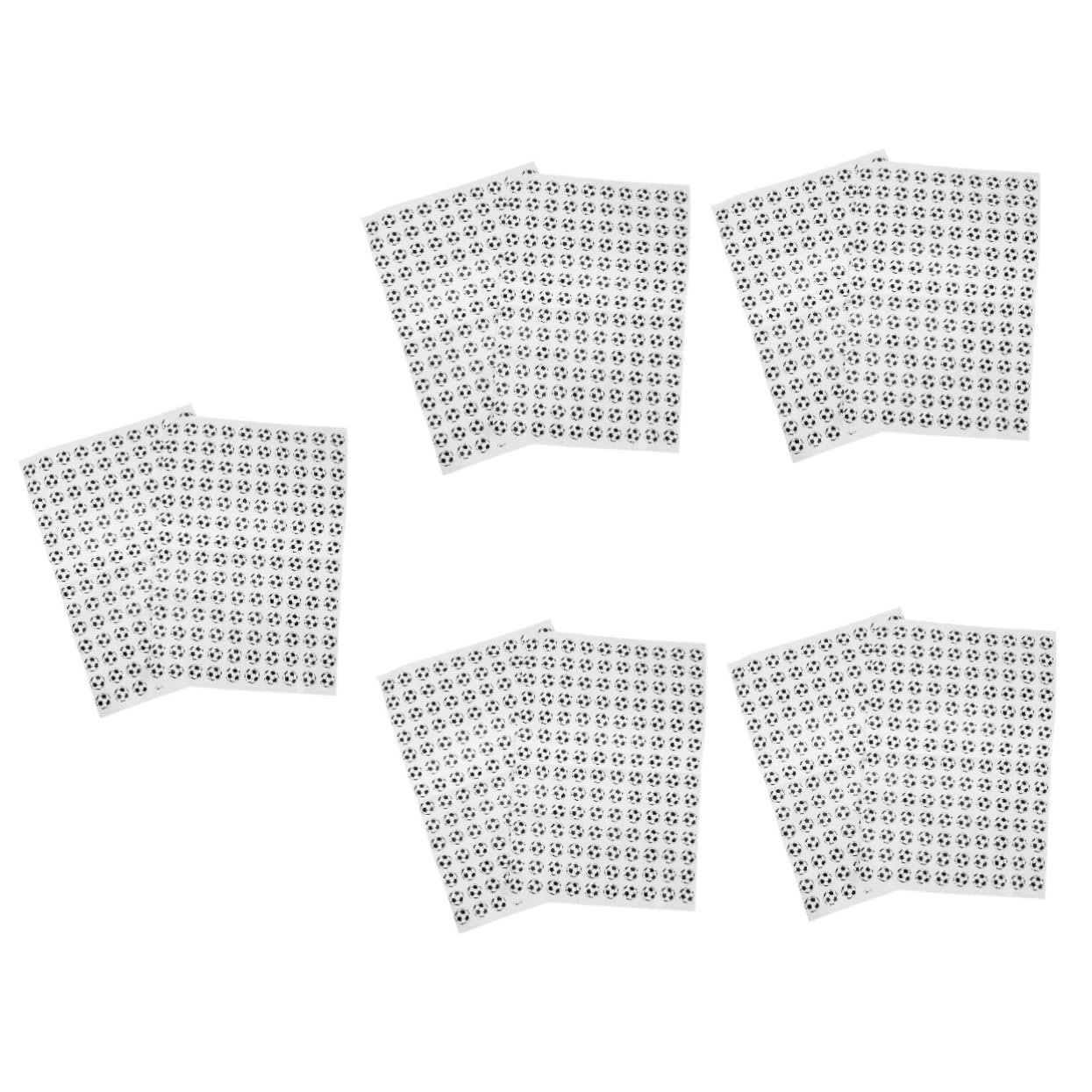 TOYANDONA 1400pezzi Adesivi Calcio Stickers Rotondi Per Decorazioni Sportive Adatti Per Diari Valigie e Scrapbook Resistente e Facile Da Applicare