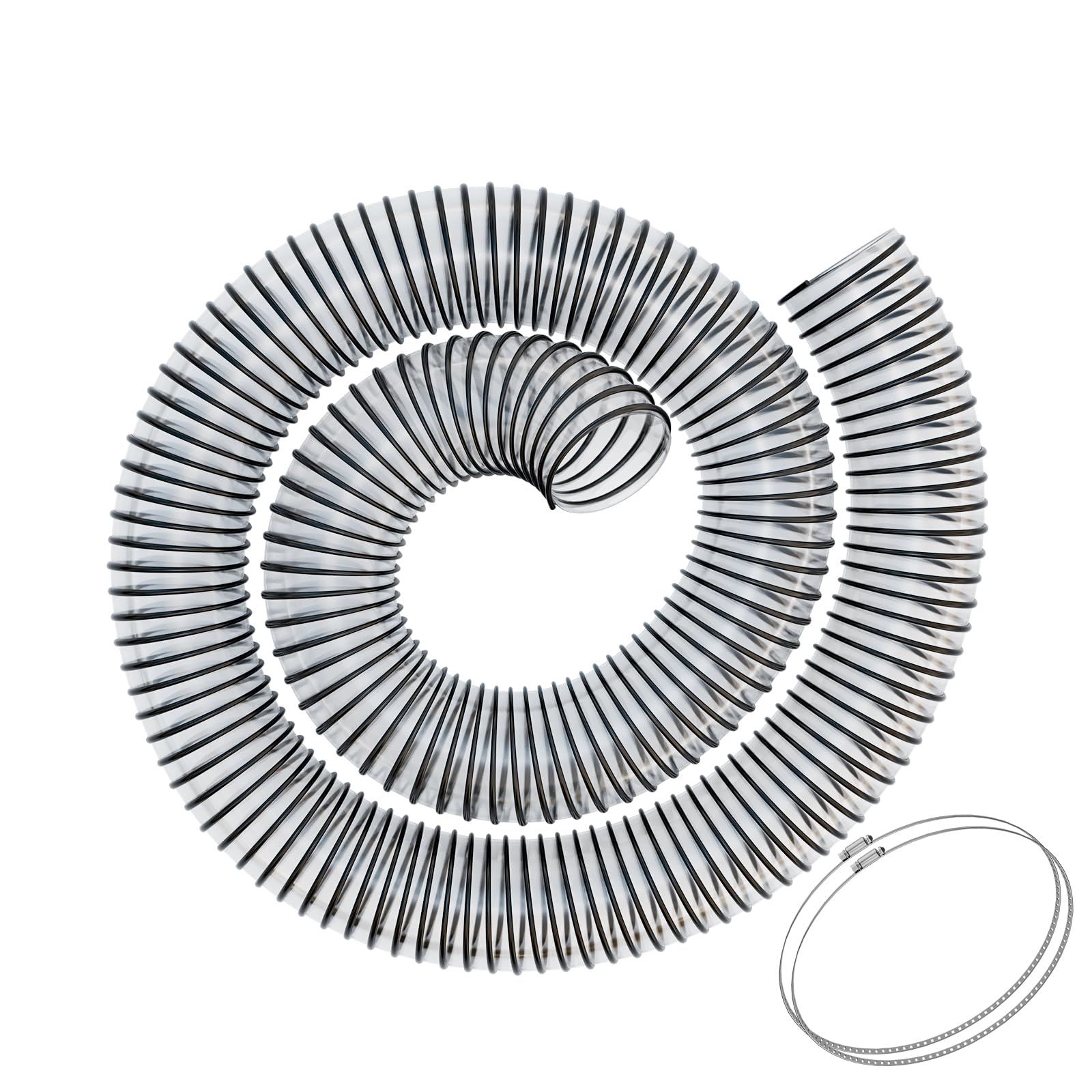 LAJIAOZ Manguera Leaf Vac de 8 pulgadas x 8 pies – Manguera flexible de PVC para césped y colección de hojas, se adapta a la mayoría de aspiradoras de césped (compatible con D·R/A·g·r·i F·a·b/T·r·a·c