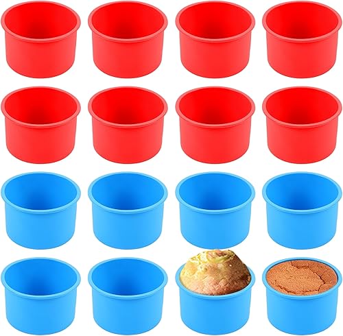 Miniatura 2 de 12 moldes de silicona para tartas, molde redondo antiadherente de 4 pulgadas, molde para hornear fácil de limpiar para cocina