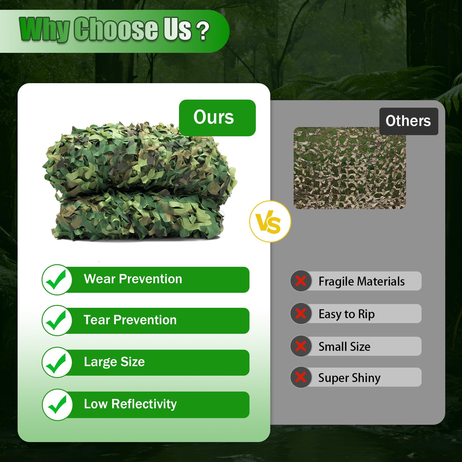 Camouflage Jagd Tarnnetz Bundeswehr Armee Army Netz Sichtschutz Net Tarnung Camo Hunter Military 8x8m Camping Jagd für Camping Waldlandschaft Garten Party Dekorationen
