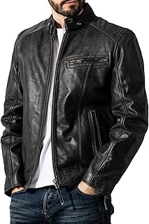 [Liugoo Leathers] 本革 USシングルライダースジャケット 着脱ライナー付 レザージャケット 革ジャン 着脱ライナー メンズ SRS07BFA リューグーレザーズ