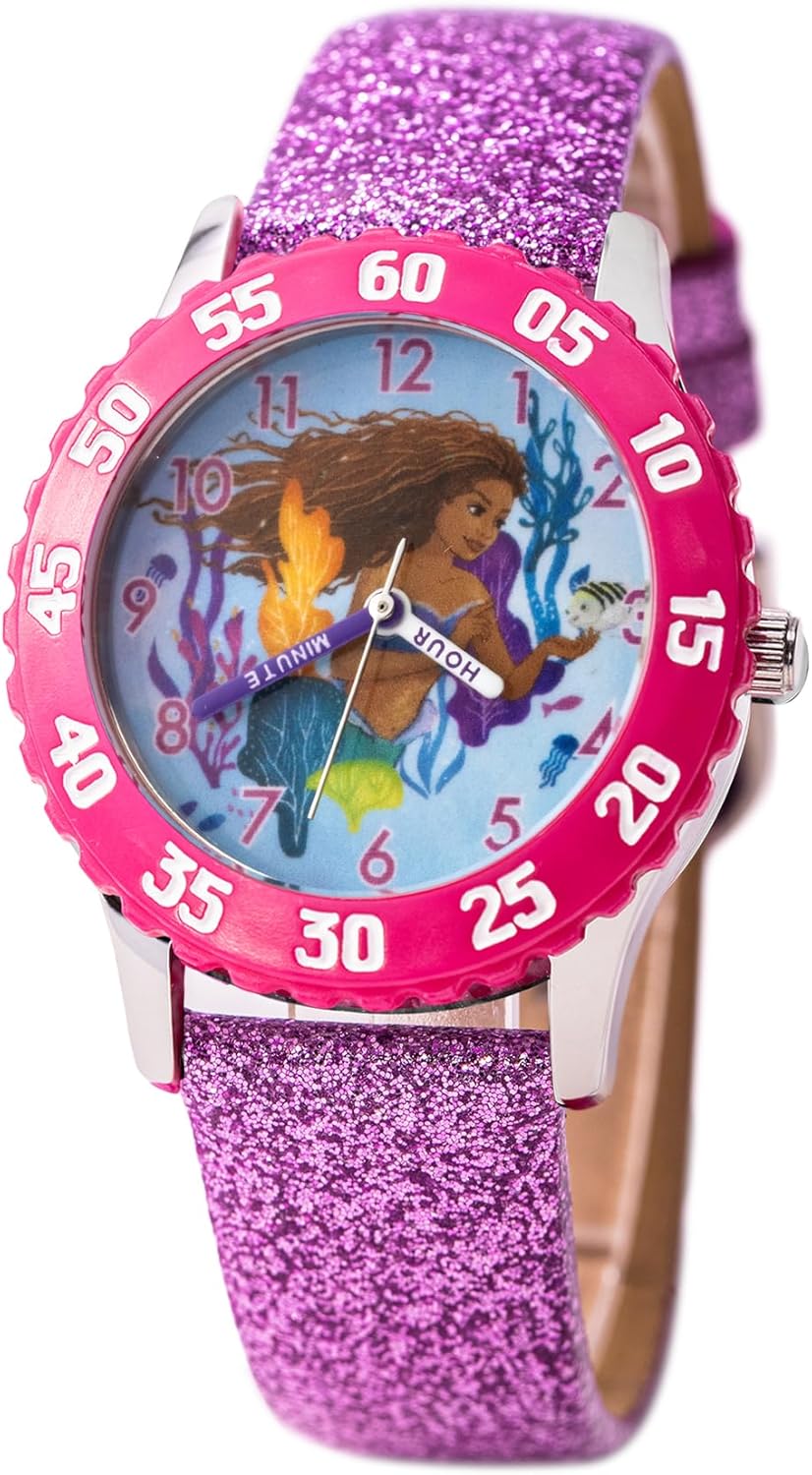 Disney The Little Mermaid Live Action Kids' Time Teacher Analog Quartz Watch
