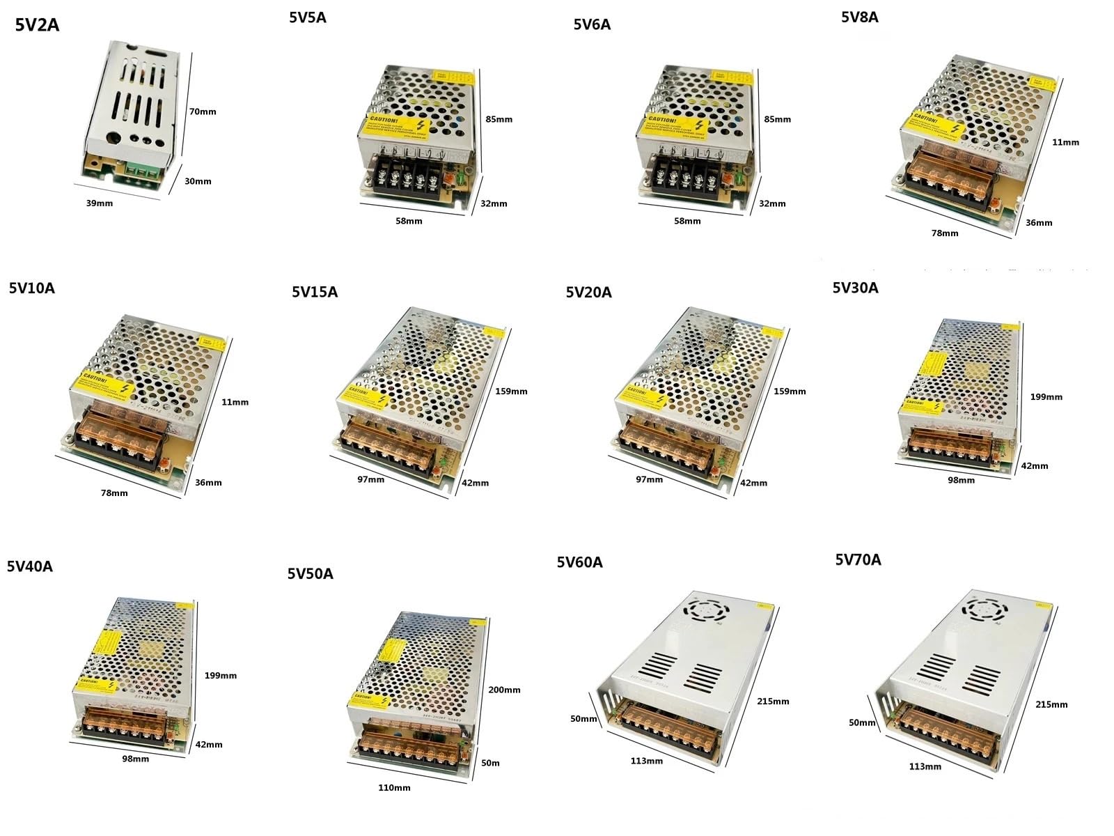 Trasformatore di illuminazione AC110V-220V a DC 12V, adattatore di alimentazione 2A 5A 10A 15A 20A 30A, interruttore per nastro LED, 1 pezzo(20A,110V)