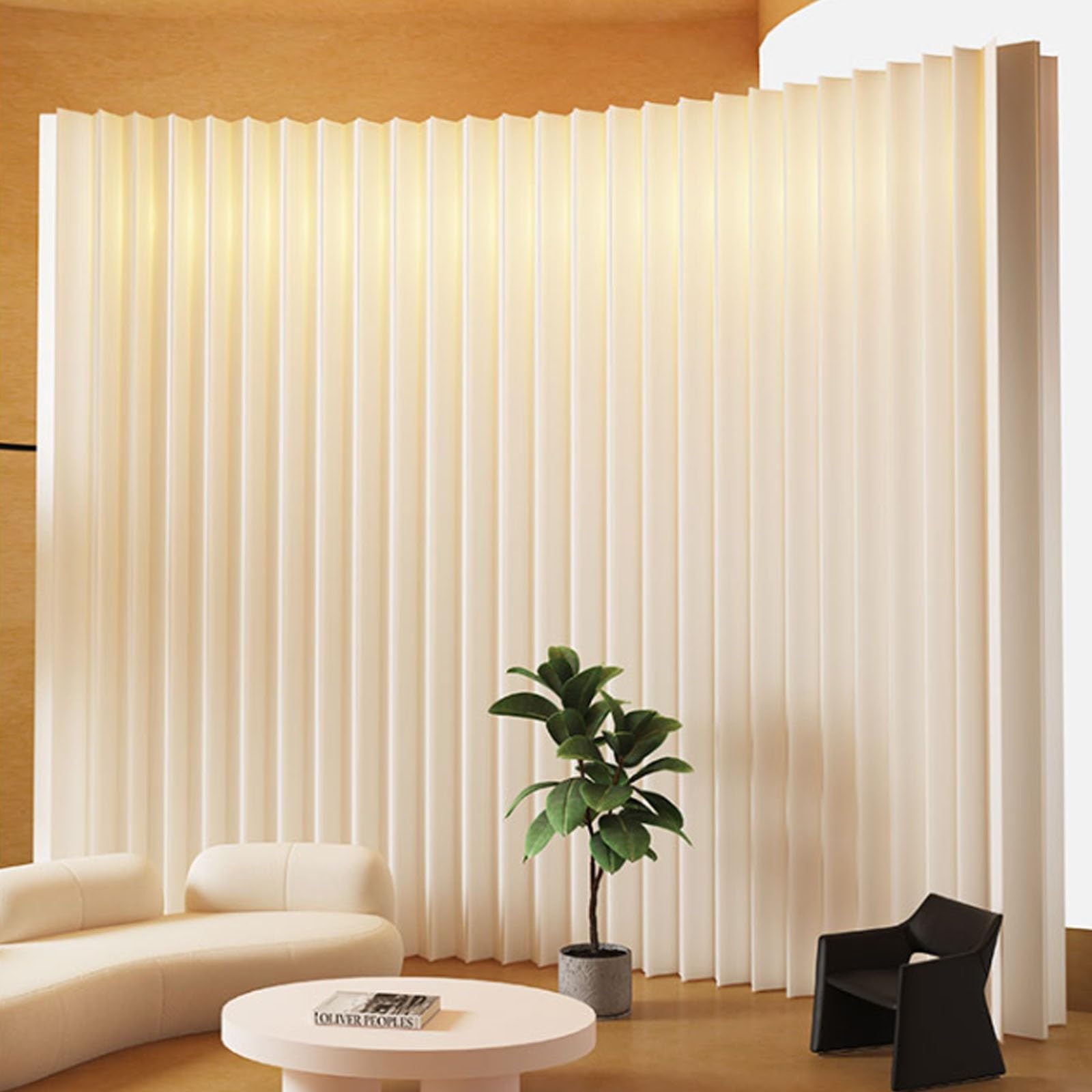 Paravent À LED, Partition En Papier, Paravent Pliable Et Rétractable Pour Séparation D'espaces, Paravents Portables, Écrans De Confidentialité Pliants En Papier, Écrans Créatifs De Confidentialité Pou