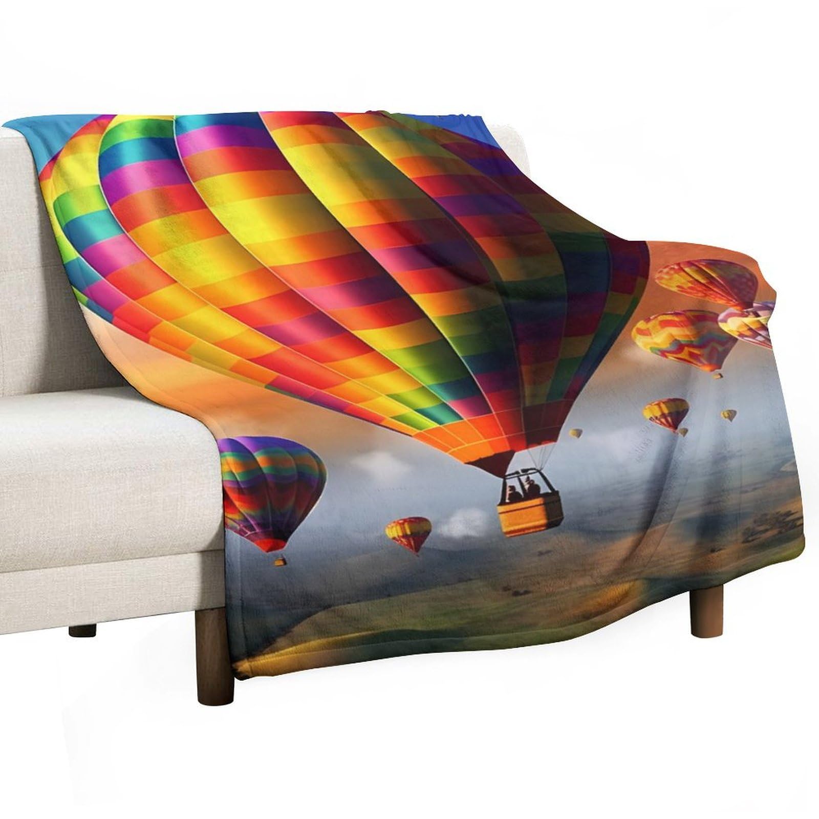 Couverture montgolfière légère pour vos soirées cocooning au salon