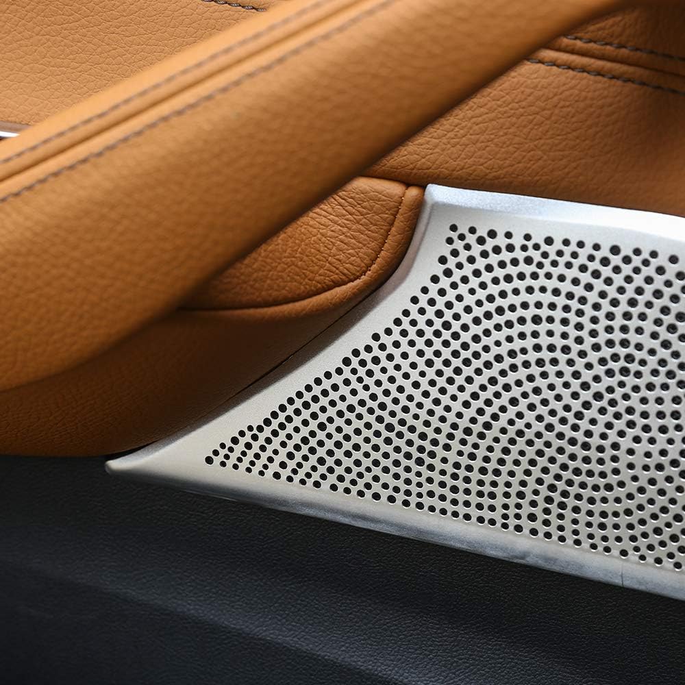 Aluminum alloy Front Door Speaker Cover Trim For BMW 5 Series G30 2018 Car-styling 2pcs