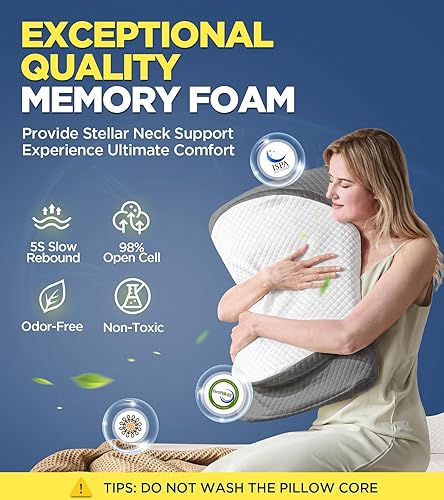 Miniatura 4 de Almohada cervical ultra cómoda para aliviar el dolor, almohada lateral ajustable que se ajusta perfectamente al hombro, almohada ergonómica de