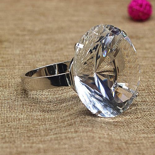 Miniatura 2 de 3'' (80mm) Glass Crystal Diamond Ring Paperweight  Home Office Decor & Valentine's Day Gift Wedding Favors Centerpieces Decoration with Box