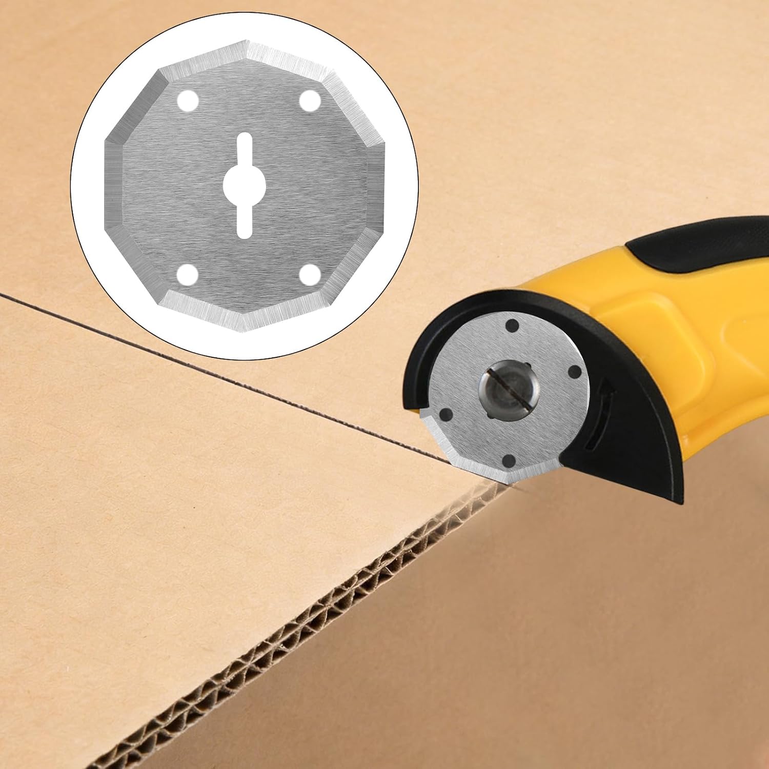 3pcs Rotary Cutter Blades for Fanttik, Alloy Electric Scissors Rotating Blades Replacement for Cardboard Leather Rope Packaging Carpet Craft Paper