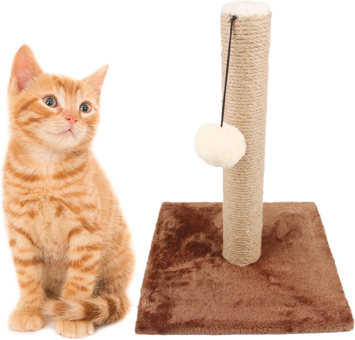 Kitten Sisal Rope Post Scratch Nails for Grabbing for Toy Scratcher Protect Your Furniture Interactive Toy for Indoor Cats