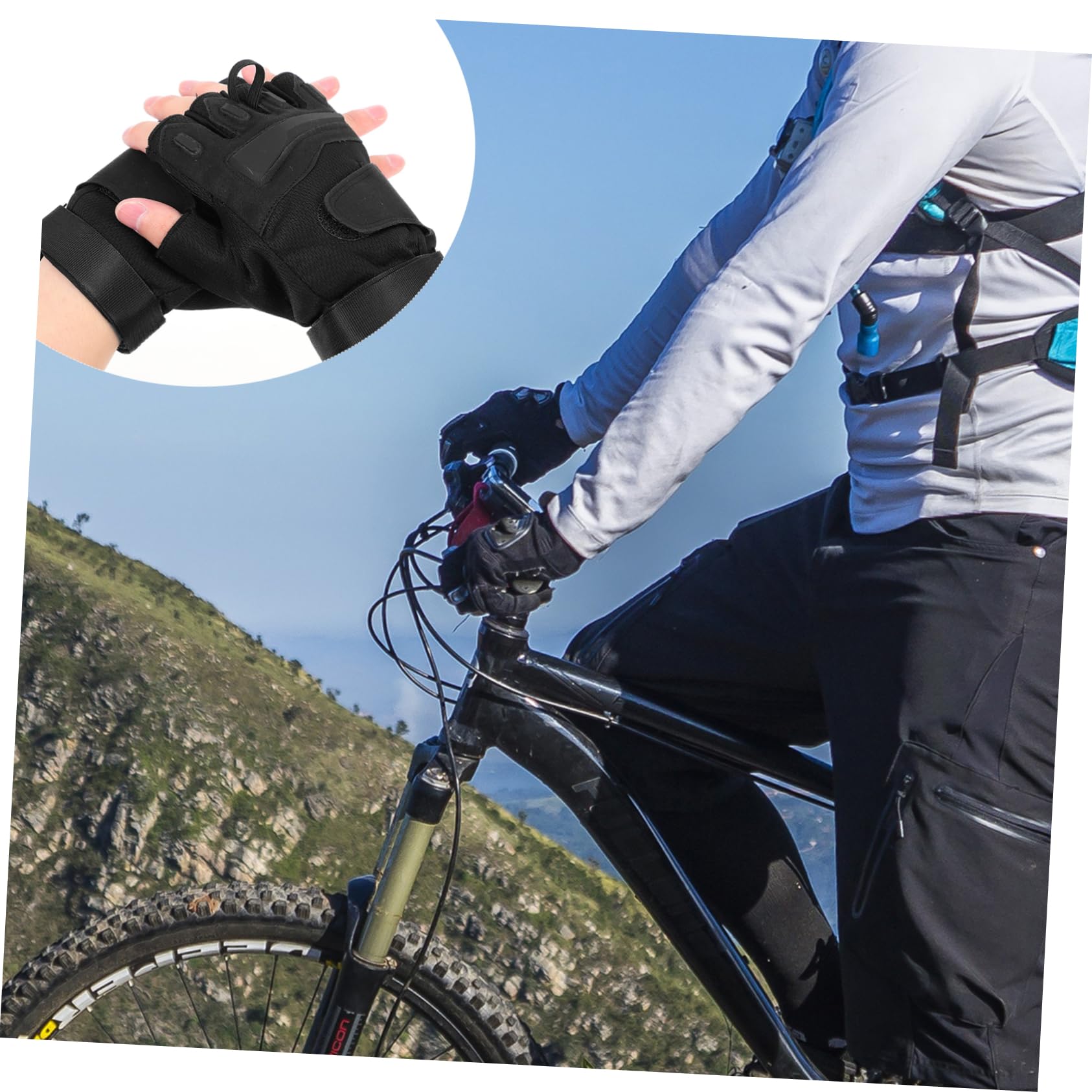 PACKOVE 3 Paar Fahrrad-Fitness-Handschuhe Handwärmer Handschuhe Herren-Fahrrad Fingerlose Training Fitness- rutschfeste Übung