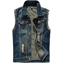 armless denim jacket