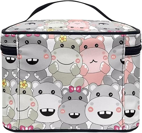 Vista 192 de doginthehole Bolsa de maquillaje, bolsa de cosméticos de viaje, bolsa de aseo portátil grande, organizador de accesorios para mujeres y niñas