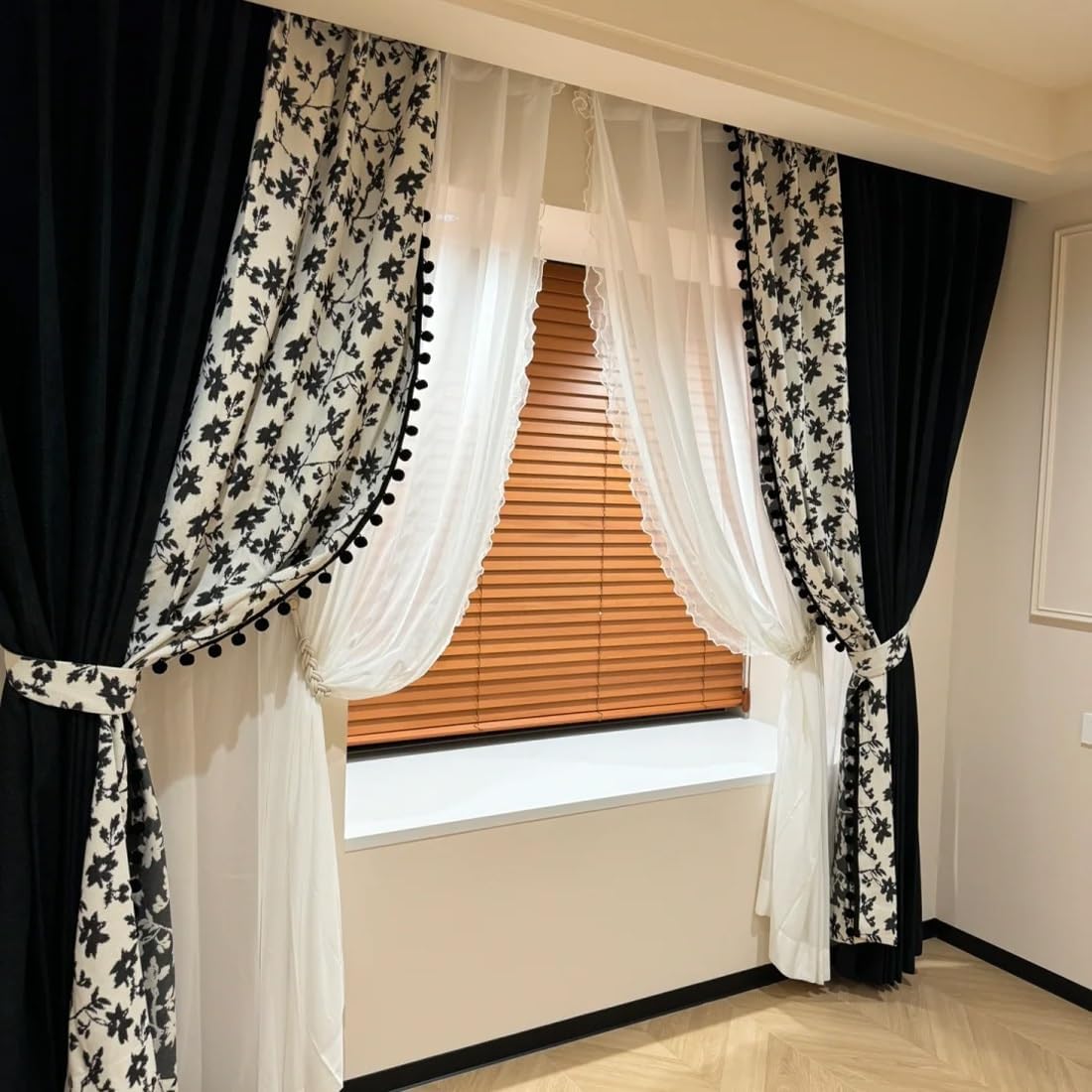 Double Curtain Track System Ceiling-Mounted 2-Layered Quiet Sliding Rail Set for Room Dividers/Window Nooks/Hospitals White 100-420 cm (Black 180 cm/5.9FT)