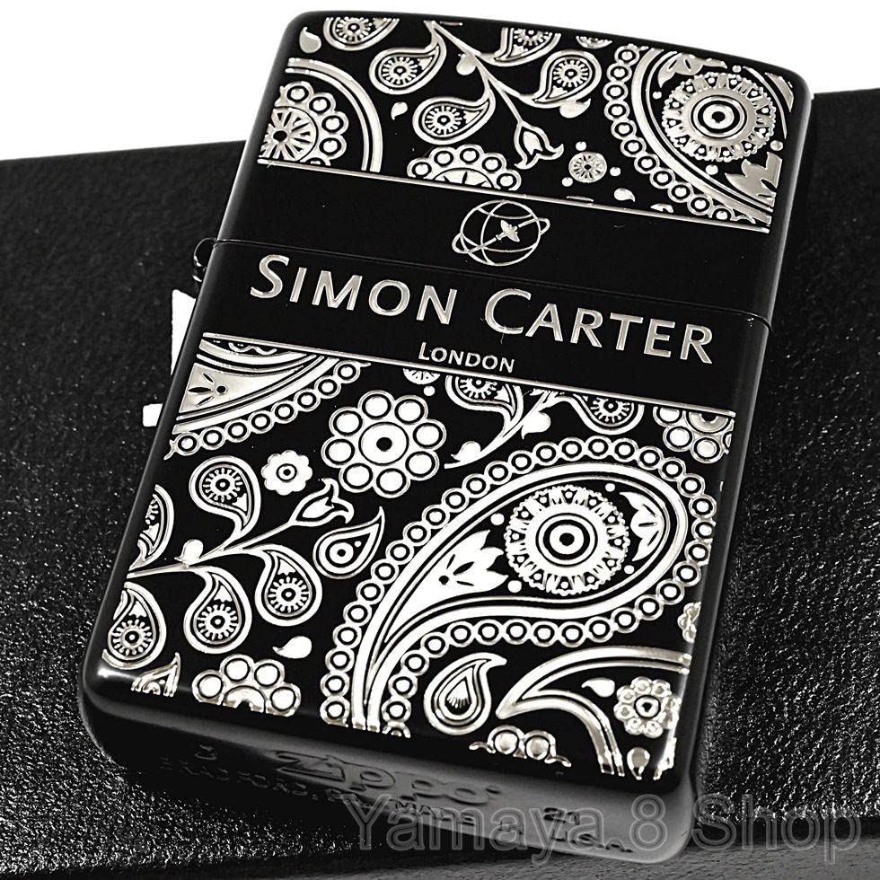 Amazon.co.jp: ZIPPO サイモンカーター ペイズリー柄 ブラック