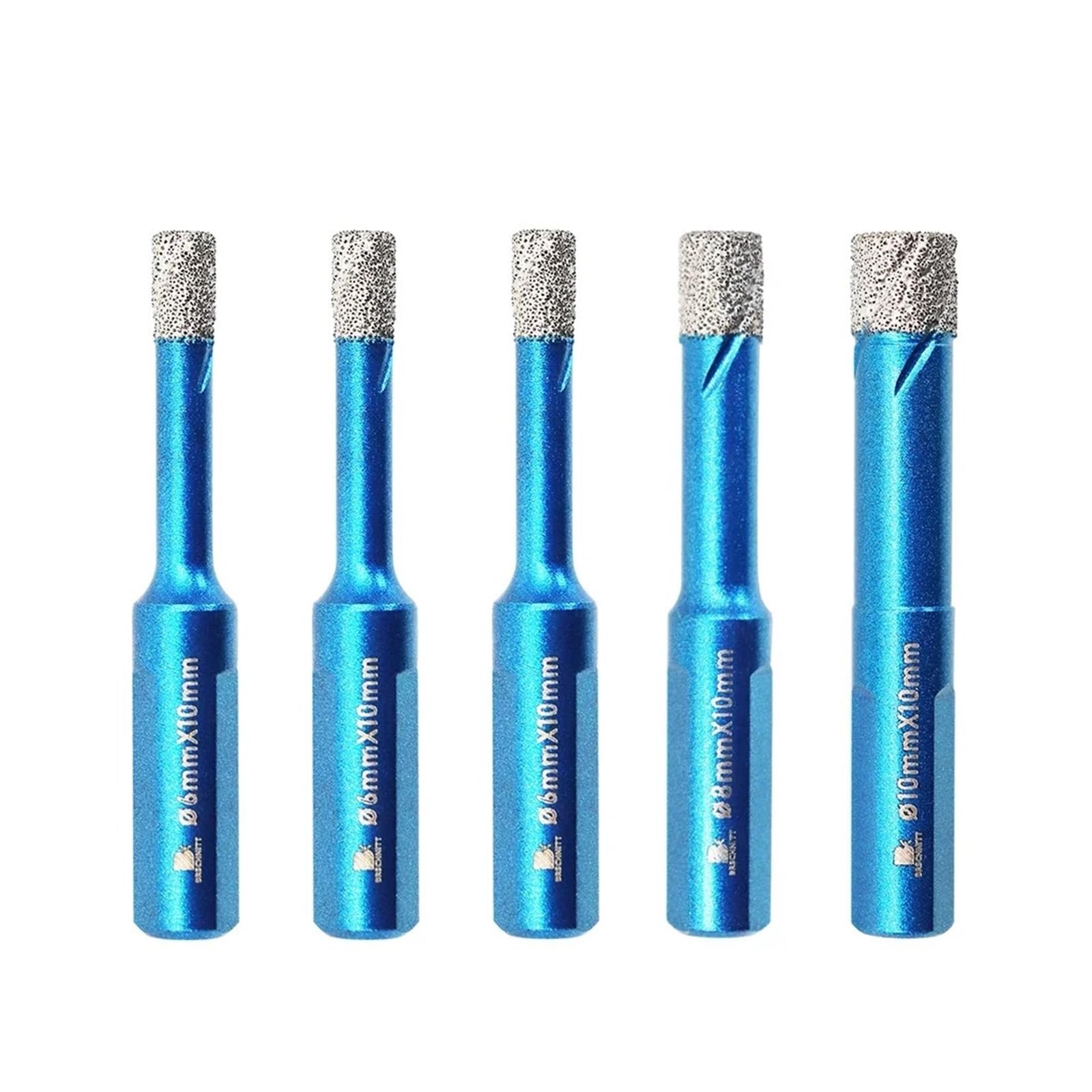 Set di punte for trapano for piastrelle 5 pezzi 6/6/6/8/10 mm for nucleo in granito ceramico porcellanato(5pcs 10mm)