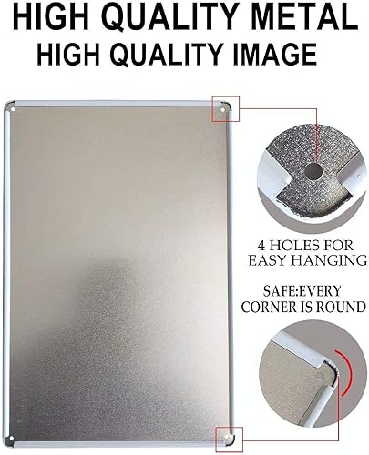 Miniatura 3 de NIUMOWANG Cartel de metal  Póster de hoja, corte director de película de 12 x 8 pulgadas