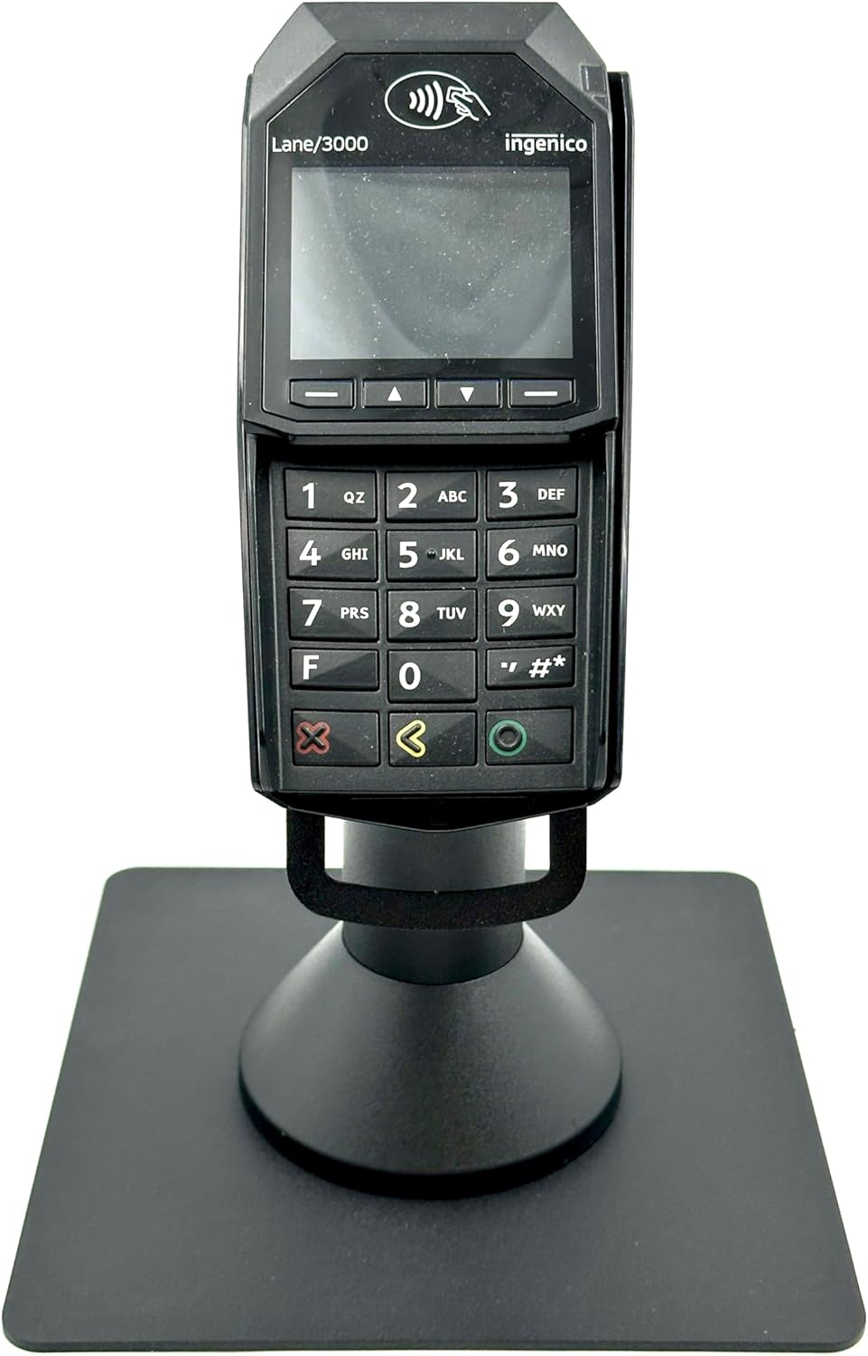 DCCStands Freestanding Swivel and Tilt Ingenico Lane/3000/5000/7000 Terminal Stand with Square Plate